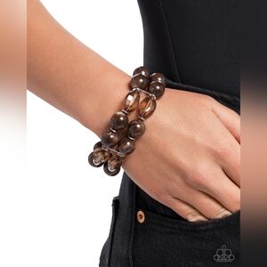 Elegant Brown Beaded Bracelet